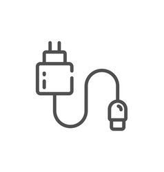 Charging Cable Line Icon Mobile Accessories Sign