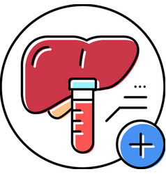 Liver Function Tests Health Check Color Icon