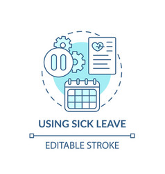 Using Sick Leave Concept Icon