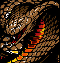 King Cobra Snake Purple Black Background