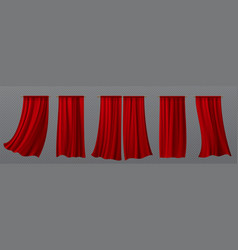 3d Red Drapery Cloth Realistic Silk Curtain