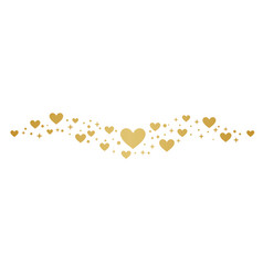 Gradient Golden Heart Wave Clip Art Element