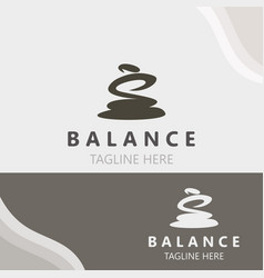 Balance Stone Logo Massage Yoga Rock