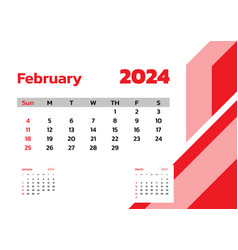 February 2024 Calendar Week Start On Sunday Desk