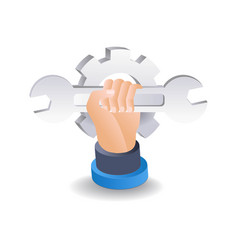 Maintenance Repair Icon Flat Isometric 3d