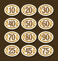 Set Of Number Icons