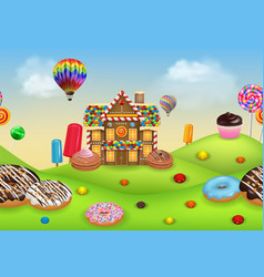 Candyland With Gingerbread House