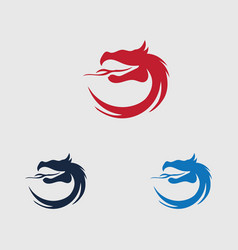 Dragon Icon Design Logo Template