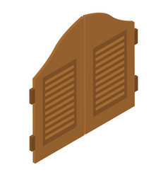 Saloon Doors Icon Isometric Style