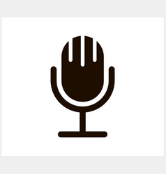 Stencil Microphone Icon Mic Clipart Stock