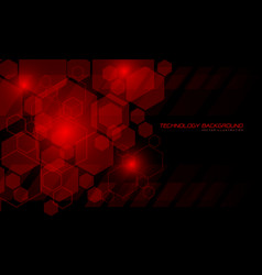 Abstract Technology Red Hexagon Geometric