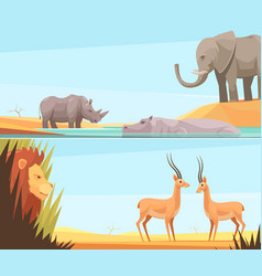 African Wild Banners Set