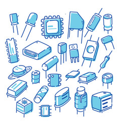 Electronic Element Drawing Icon Symbols