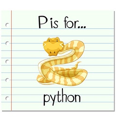 Flashcard Letter P Is For Python