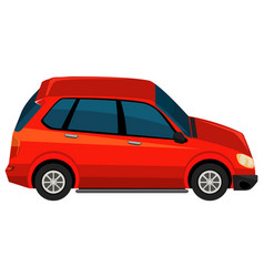 One Red Suv Car On White Background