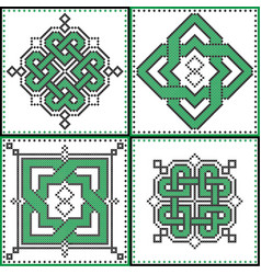 Celtic Endless Decorative Knots Selection In Tile