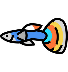 Guppy Fish Color Icon