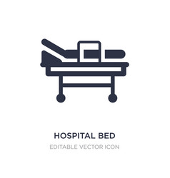 Hospital Bed Side View Icon On White Background