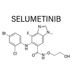 Selumetinib Molecule Skeletal Formula