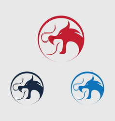 Dragon Icon Design Logo Template