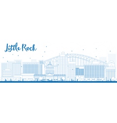 Outline Little Rock Skyline