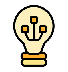 Smart Lightbulb Icon Flat