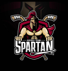 Spartan Mascot Ice Hockey Logo Design