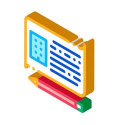 Written Building Information Model Isometric Icon