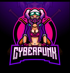 Cyberpunk Mascot Esport Logo Design