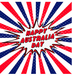 Happy Australia Day 26 January Pop Art Comic