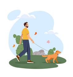 Man Walking Dog