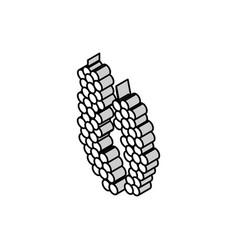 Bunch Of Black Pepper Isometric Icon