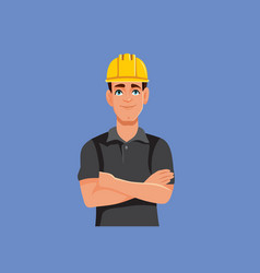 Construction Worker Standing With Arms Crossed