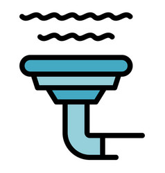 Energy Pool Pump Icon Color Outline