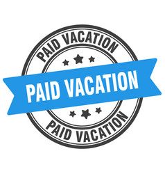 Paid Vacation Stamp Label