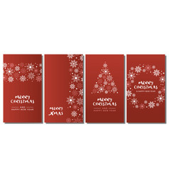 Christmas Rolled Up Banner Set Of Red