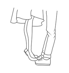 Dancing Couple Legs On A Date