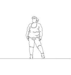 Fat Woman On The Street Obese Person Girl