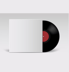 Realistic Vinyl Record With Cover Mockup Retro