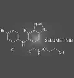 Selumetinib Molecule Skeletal Formula