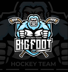 Yeti Mascot Logo For The Ice Hockey Team Logo