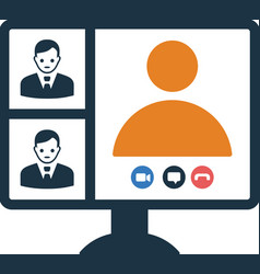 Class Online Meeting Icon Editable Logo