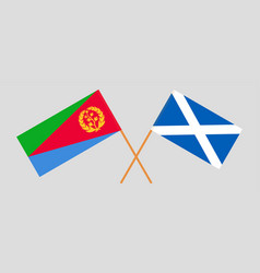 Crossed Flags Of Eritrea And Scotland Official