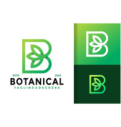 Botanical B Letter Logo Design Brand Identity