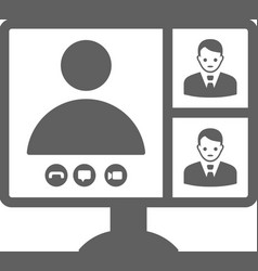 Class Online Meeting Icon Gray Graphics