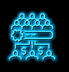 Conversion Affiliate Marketing Neon Glow Icon