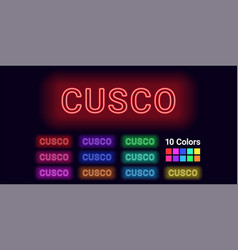 Neon Name Of Cusco City