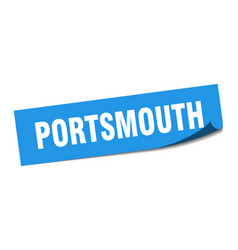 Portsmouth Sticker Blue Square Peeler