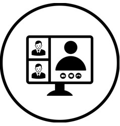 Class Online Meeting Icon Black Graphics