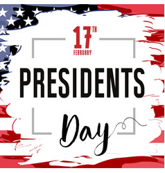 Presidents Day Card Usa Brush Paint Banner